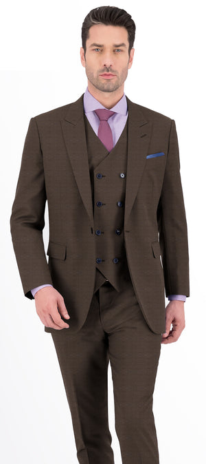 Umber Brown Plain Suit