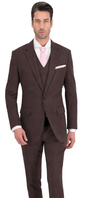 Hickory Brown With Black Herringbone Stripe Jacket