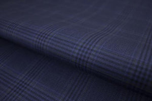 Space Blue With Black Check Suit