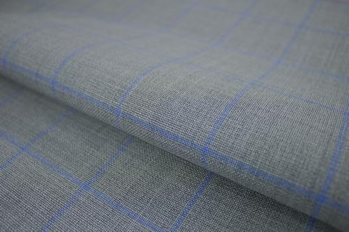 Steel Grey With Blue Windowpane Suit