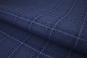 Denim Blue Check Suit