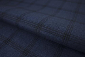 Space Blue With Black Check Suit