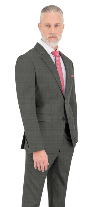 Black With White Pin Head Plain Suit