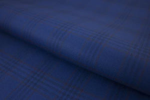 Prussian Blue Plaid Check Jacket