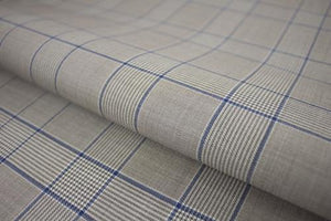 Thunder Grey With Blue And White Plaid Check Pant