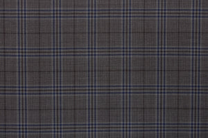 Mink Grey With Brown And Blue Plaid Check Pant