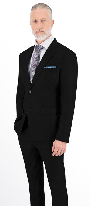 Charcoal Grey Self Stripe Suit