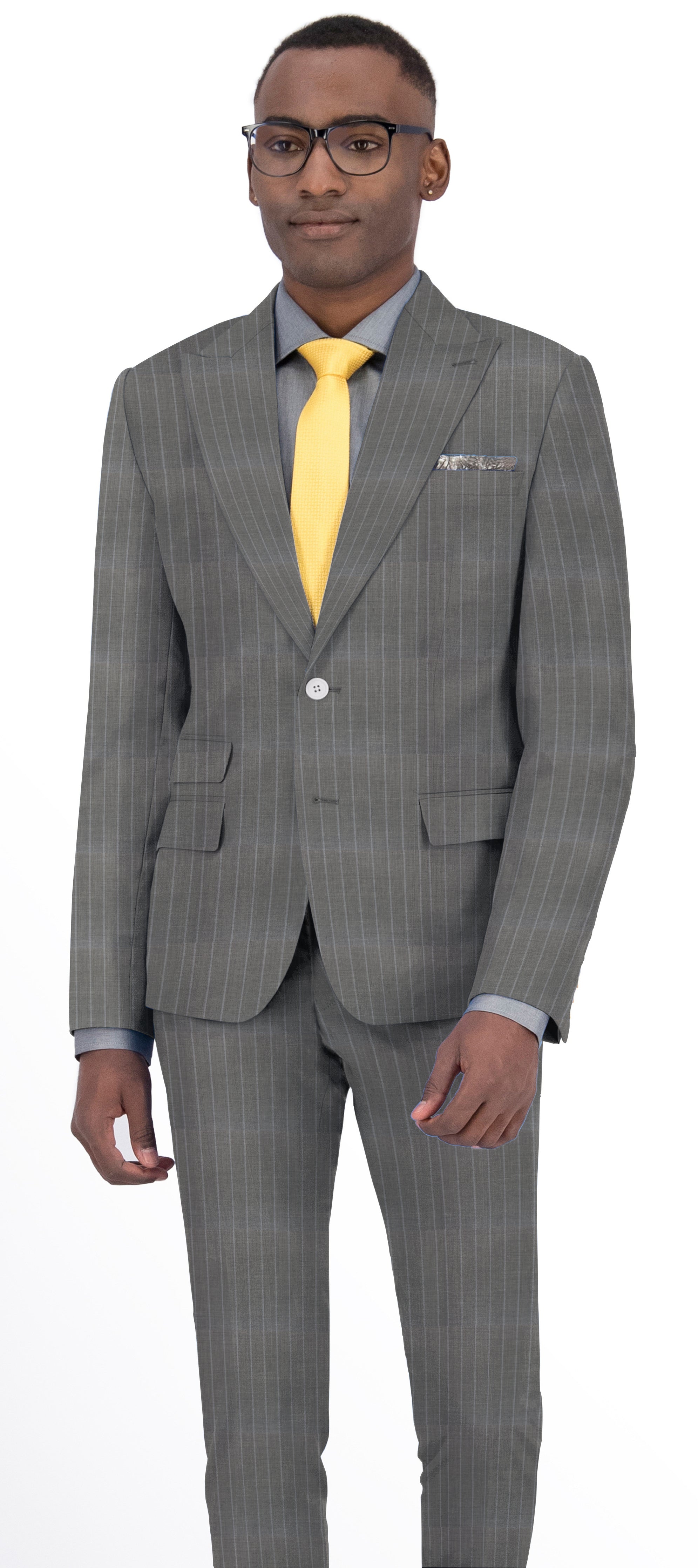 Grey striped suit blazer – Regular fit – Varteks d.d.