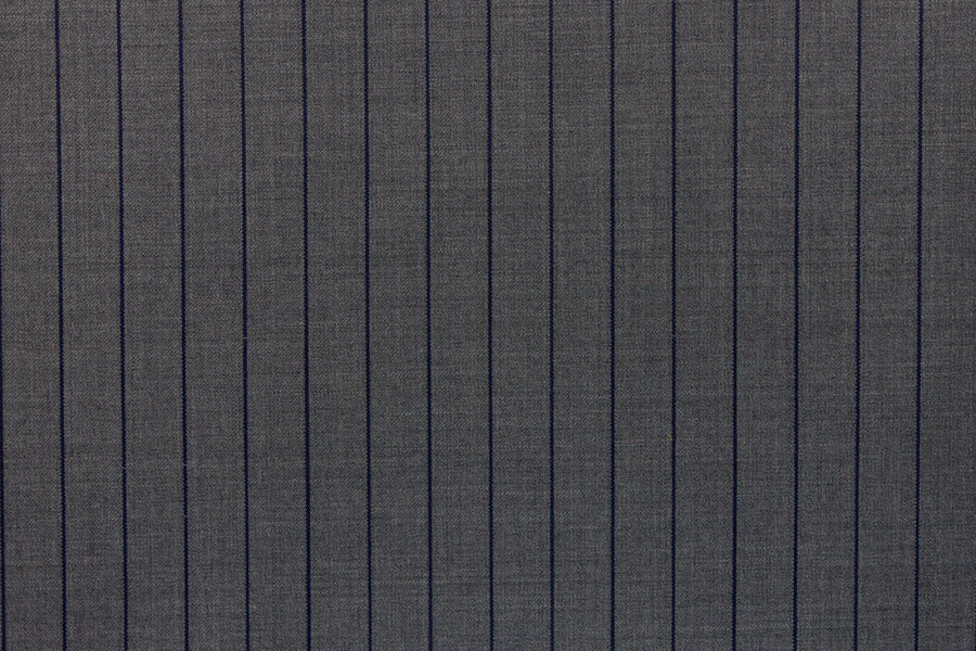 Steel Grey With Dark Blue Stripe Pant