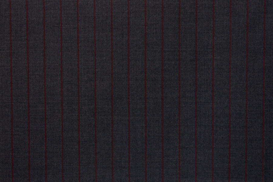 Iron Grey With Maroon Stripe Suit