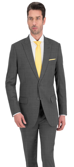 Charcoal Grey Texture Plain Suit