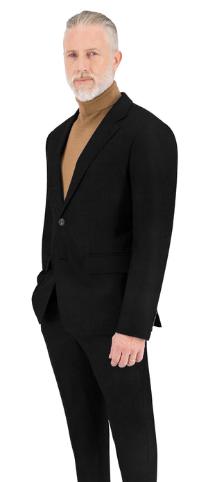 Black Grey Plain Suit