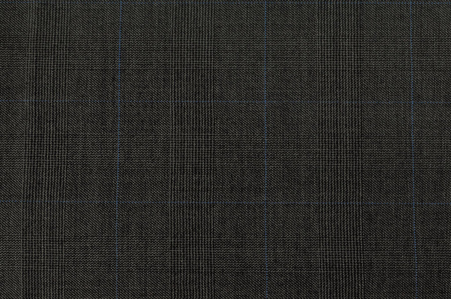 Iron Grey With Blue Prince of Wales Check Suit