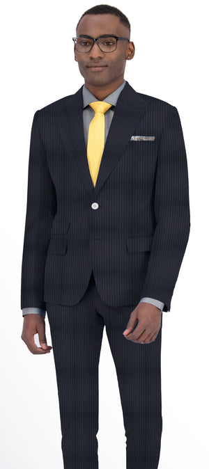 Anchor Blue With Broad Light Stripe Suit