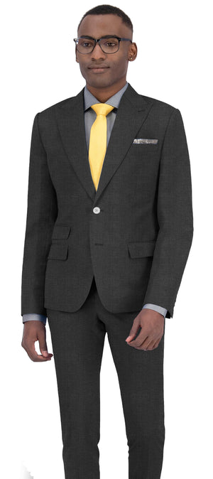 Grey Texture Plain Suit