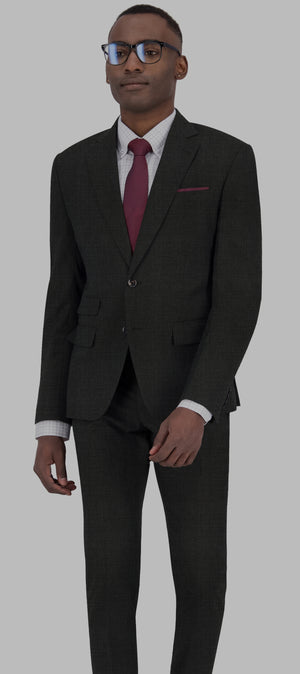 Charcoal Grey Texture Plain Suit