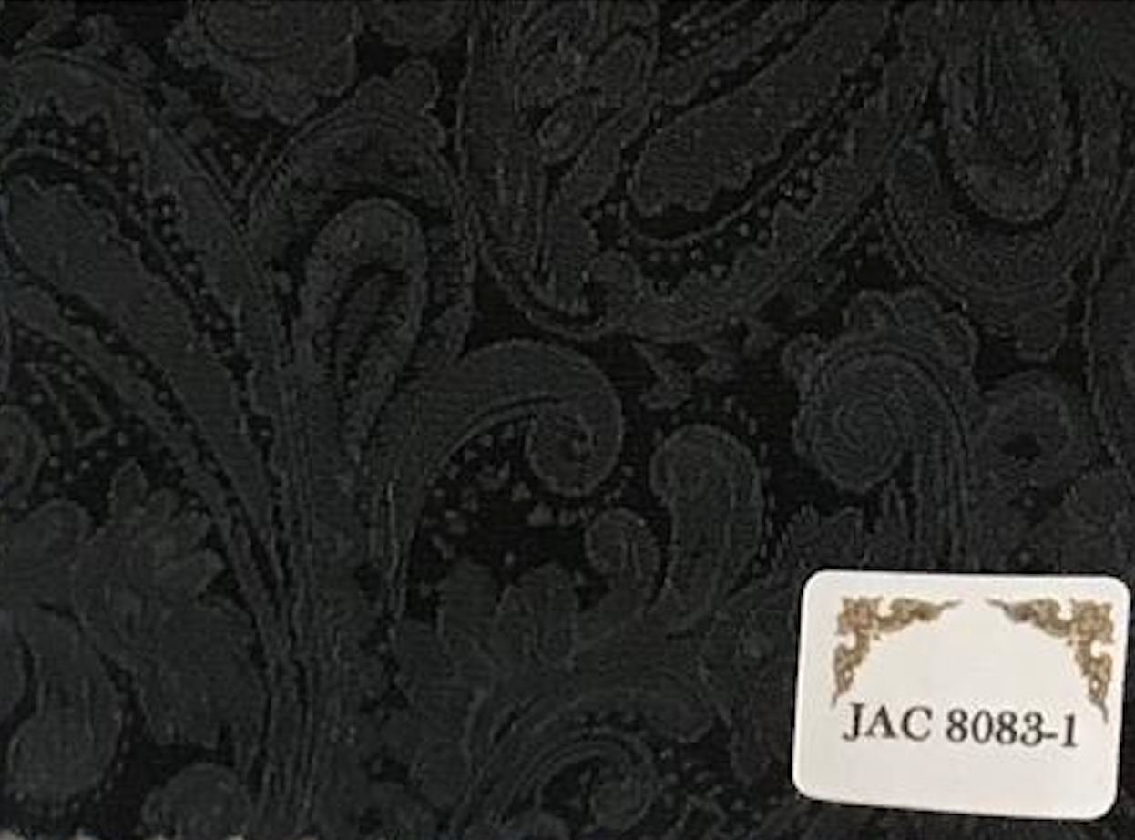 Black Self Paisley Print Tuxedo Jacket Nasir Suits