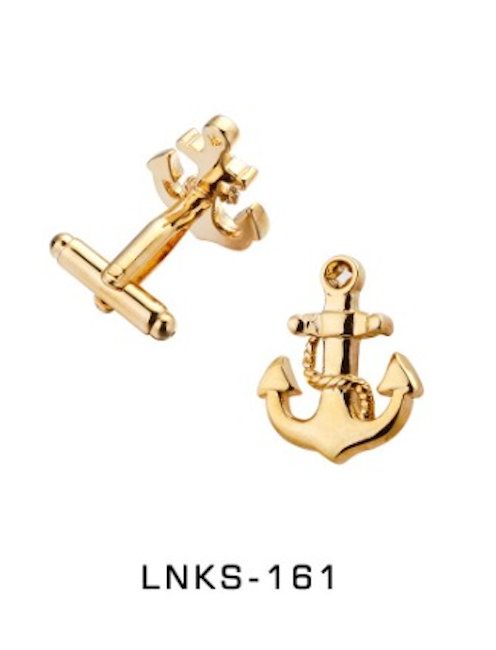 Gold Anchor Cufflinks