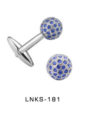 Silver Blue Sphere Cufflinks