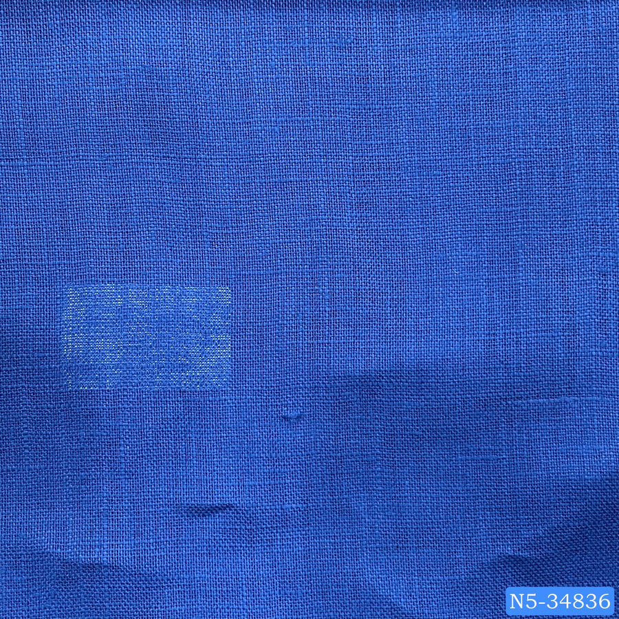 Sapphire Blue Plain Linen Shirt