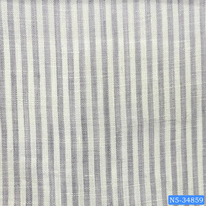 Grey White Stripe Linen Shirt