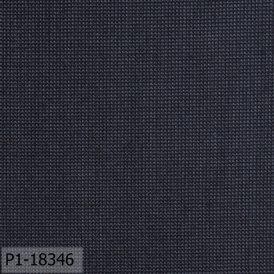 Charcoal Grey With Steel Grey Micro Check Print Pant