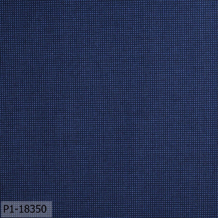 Egyptian Blue Micro Check Print Pant