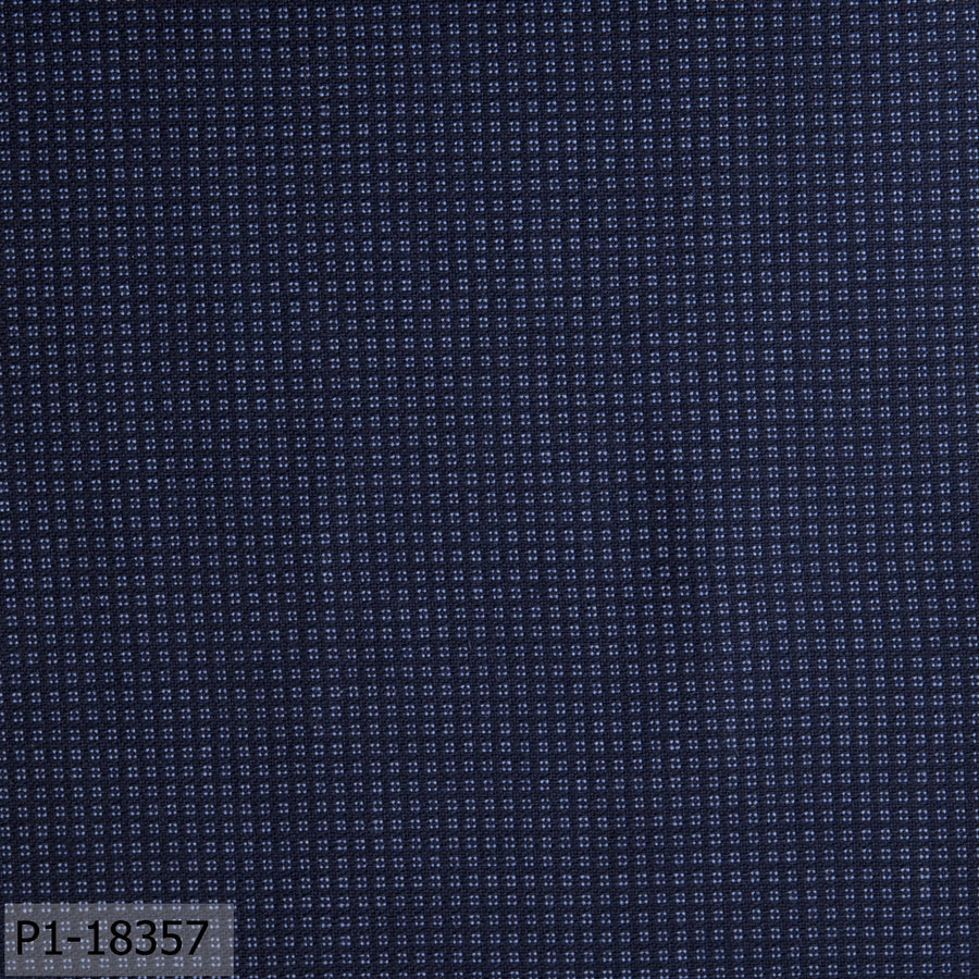 Prussian Blue Micro Check Print Vest