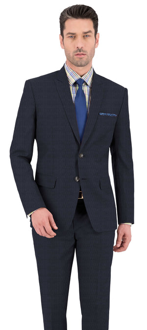 Lava Grey Micro Check Plain Suit