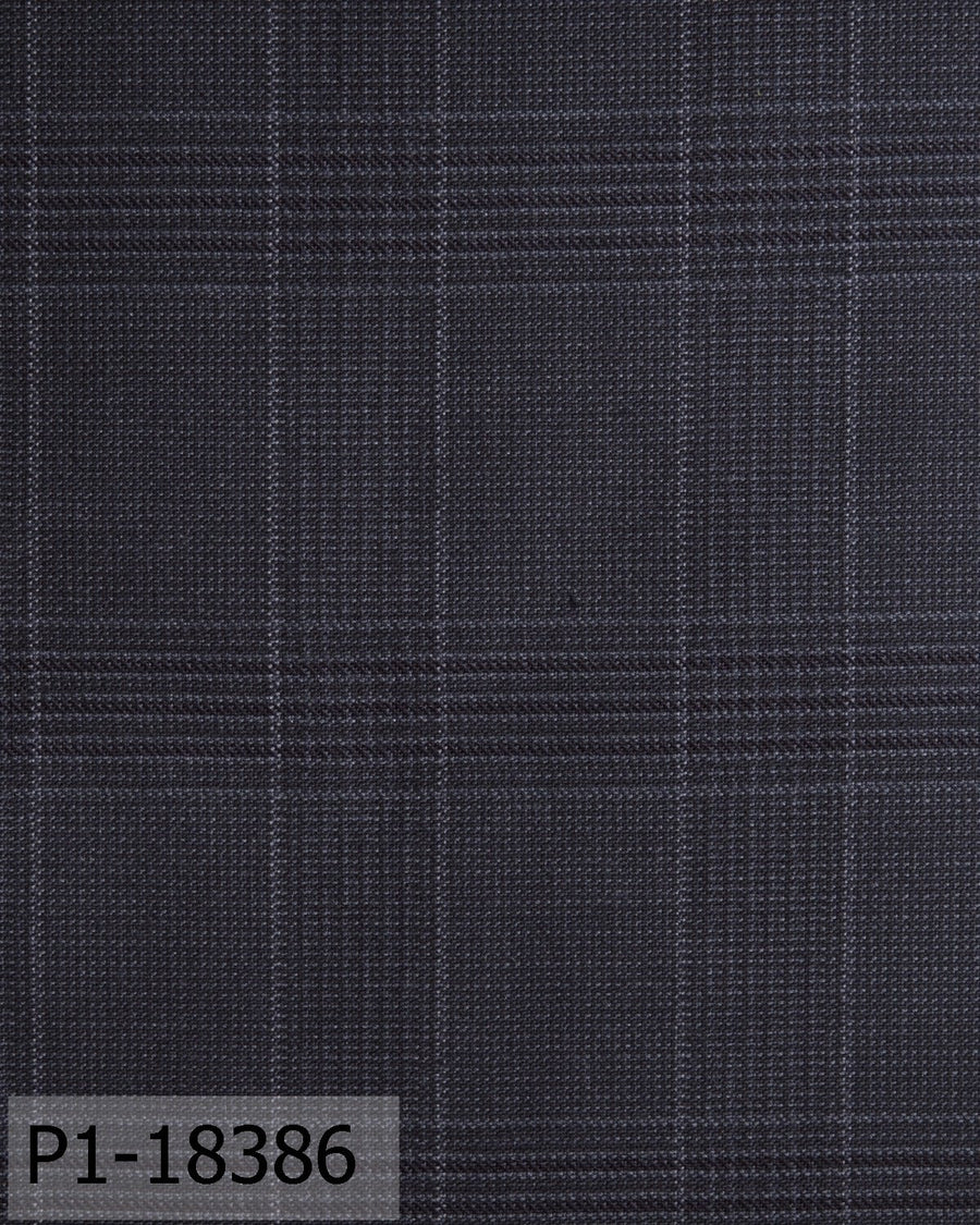 Shadow Grey With Dark Windowpane Pant