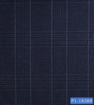 Space Blue With Light Windowpane Suit