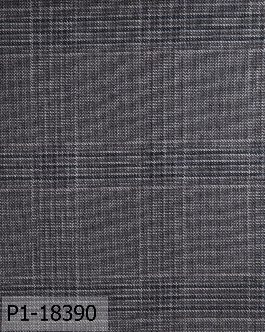 Rhino Grey With Dark Windowpane Pant