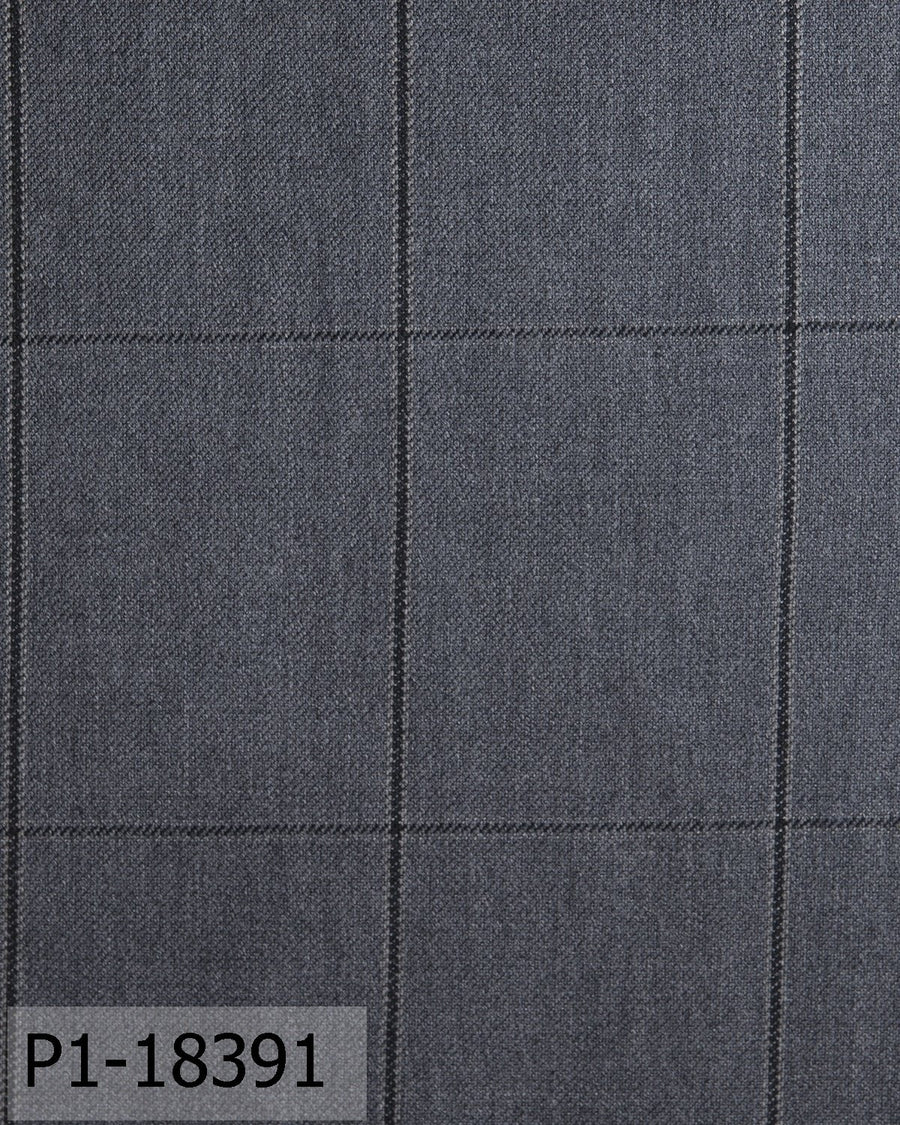 Lava Grey With Dark Windowpane Pant