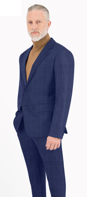 Space Blue With Light Windowpane Jacket