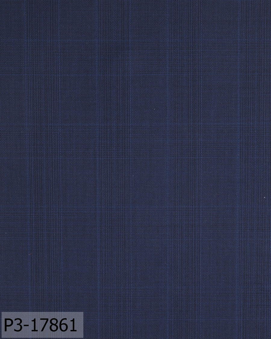 Space Blue Prince of Wales Check Suit