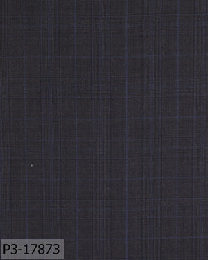 Shadow Grey Texture With Blue Check Suit