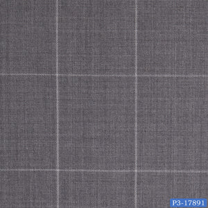 Fossil Grey With White Windowpane Suit