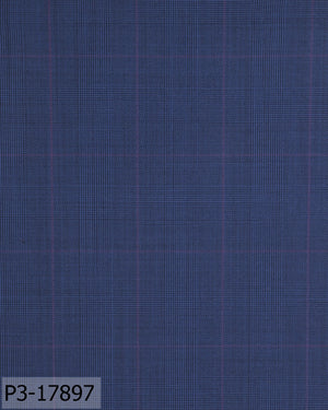 Navy Blue Prince of Wales Check Suit