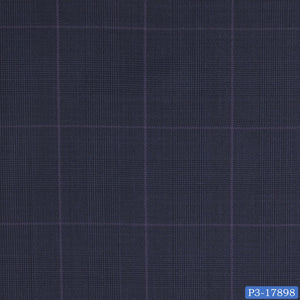 Space Blue With Light Purple Windowpane Pant