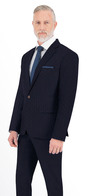 Space Blue With Red Dots Stripe Suit