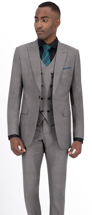 Harbor Grey Texture Plain Jacket