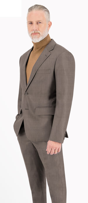 Tan Brown Texture Plain Jacket