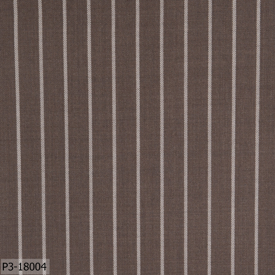 Mocha Brown With White Thick Stripe Pant