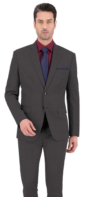 Ash Grey Texture Plain Suit