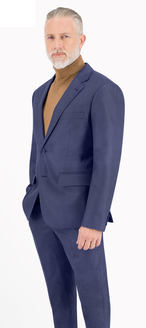 Air Force Blue Texture Plain Suit