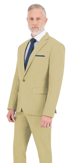 Wheat Brown Texture Plain Suit