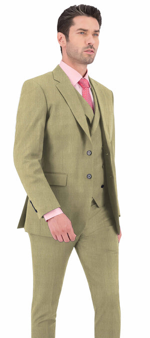 Khaki Brown Texture Plain Suit