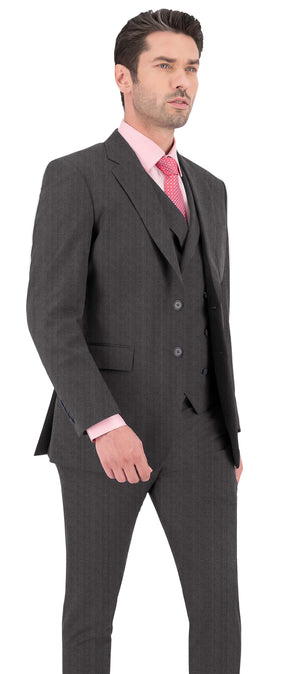 Light Grey Micro Pin Plain Suit