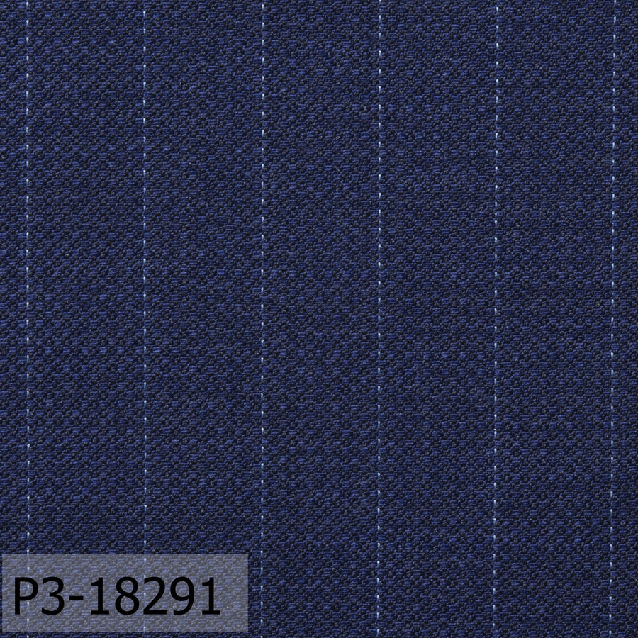 Yale Blue With Sky Blue Dotted Stripe Suit