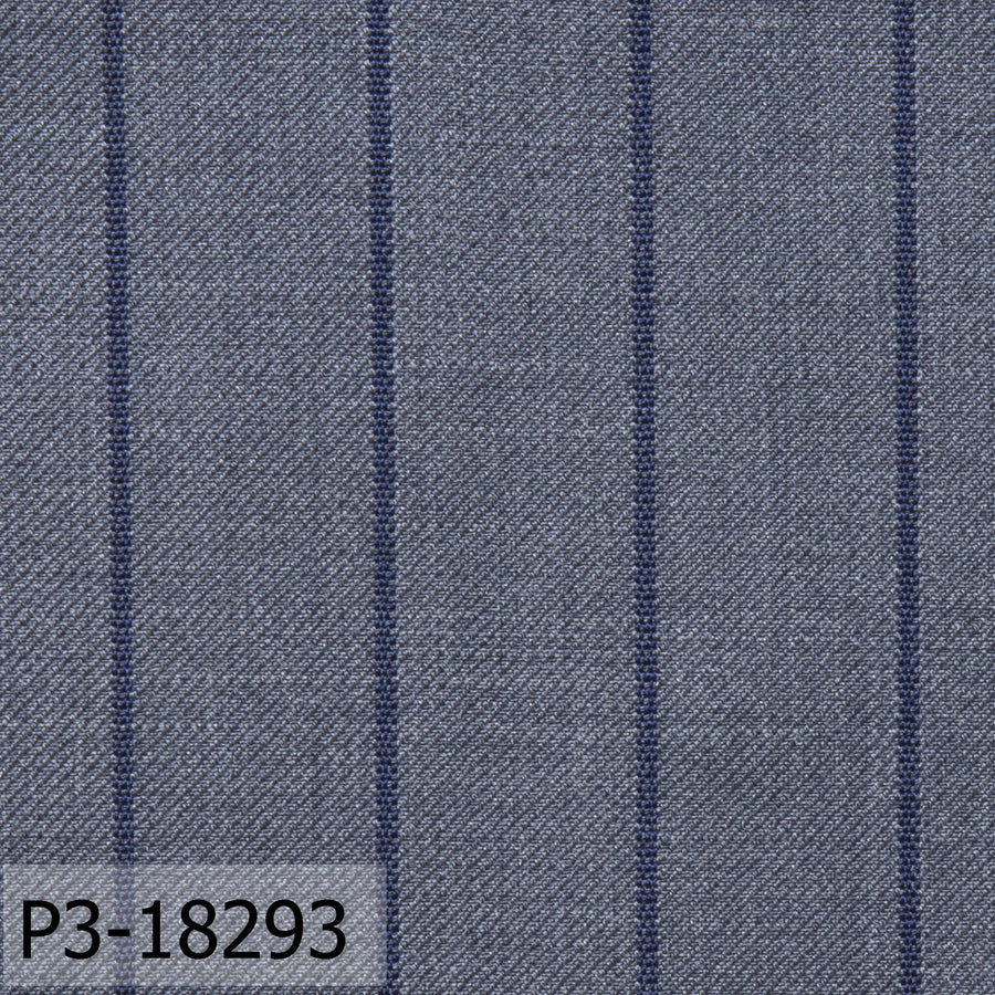 Steel Grey With Space Blue Stripe Suit